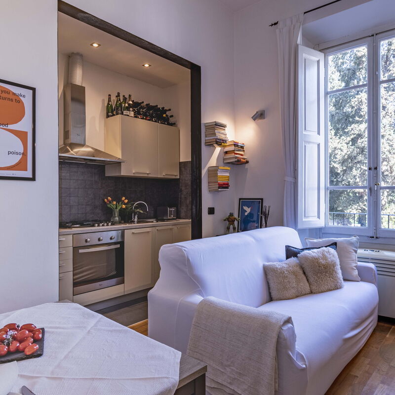 Green Suite Florence: Kitchen, Living Room