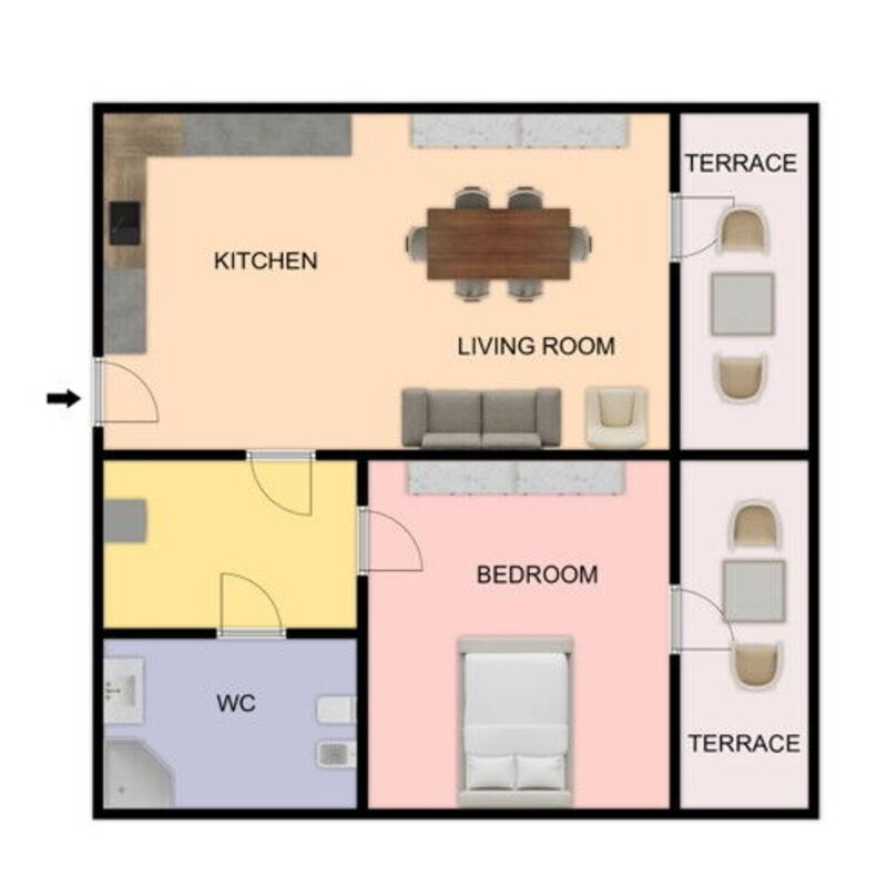 Suite Riviera: Planimétrie