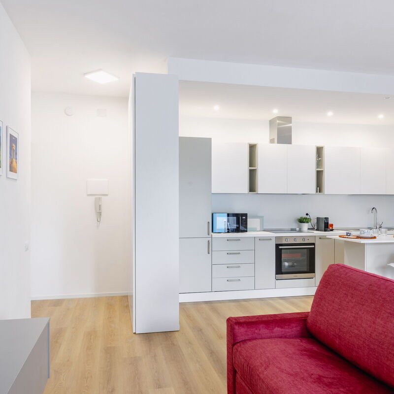 Suite Pineta: Cucina, Sala da pranzo, Soggiorno